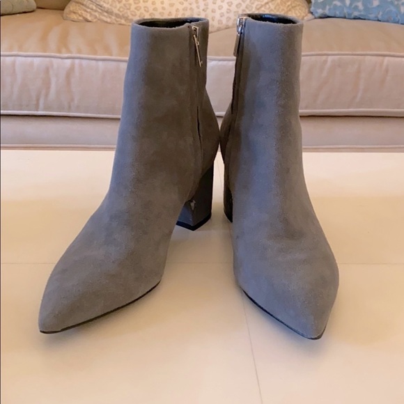 Marc Fisher Grey Suede Ankle Boots - Picture 2 of 13